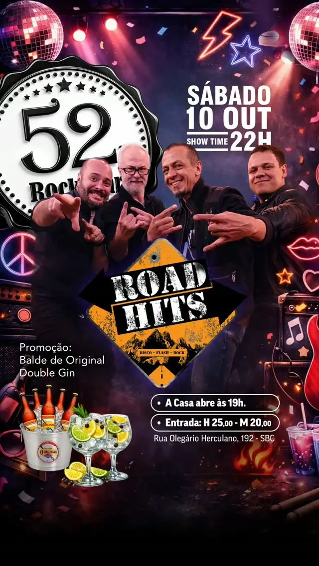 Flyer de Banda Road Hits