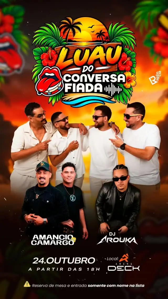 Flyer de Amancio e Camargo e mais 2 artistas
