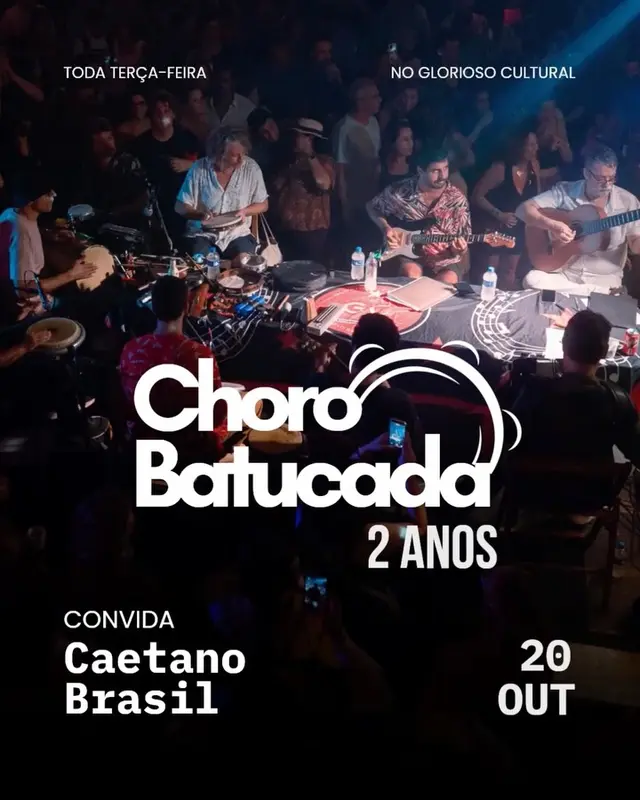 Flyer de Choro Batucada, Edu Neves e mais 2 artistas