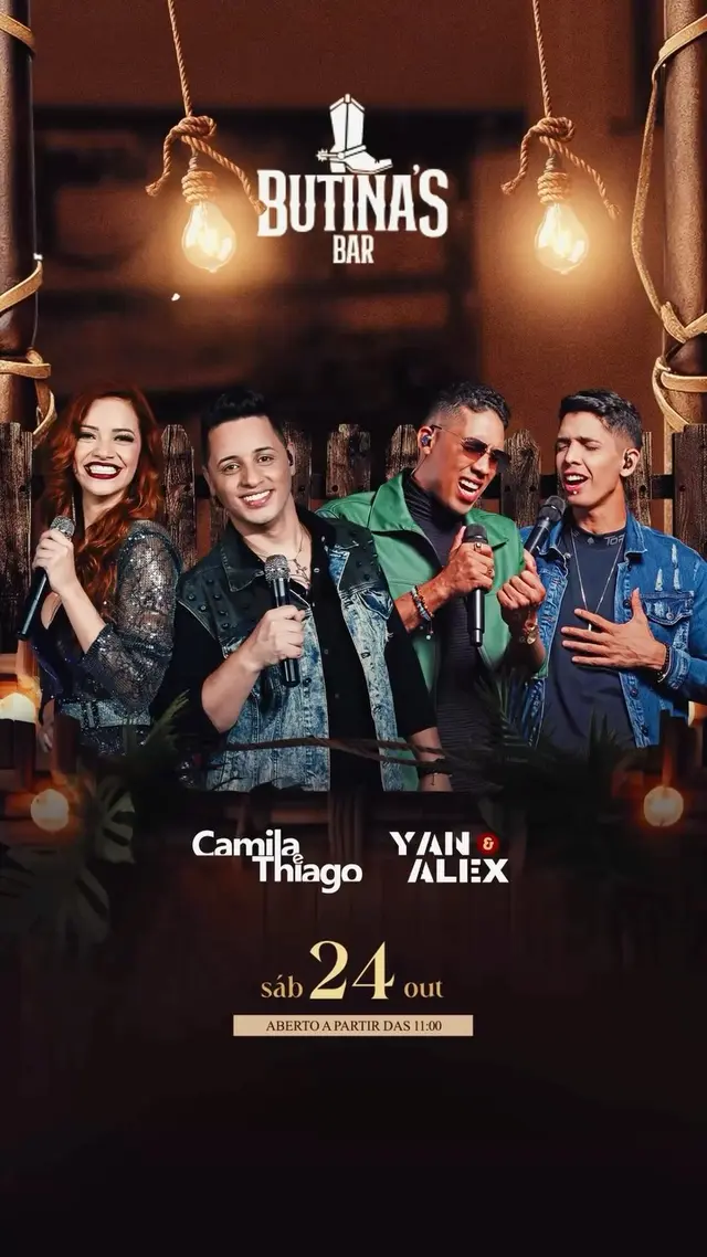 Flyer de Camila e Thiago e Yan & Alex