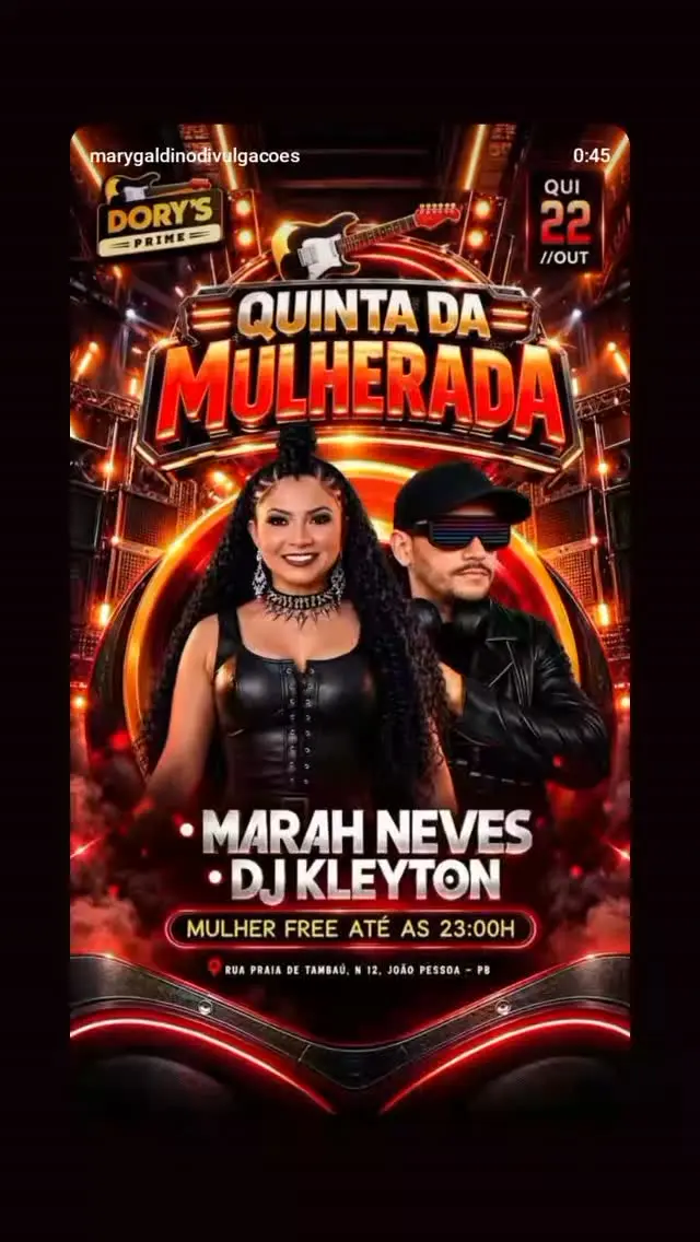 Flyer de DJ Klebynho, DJ Kleyton JP e MARAH NEVES