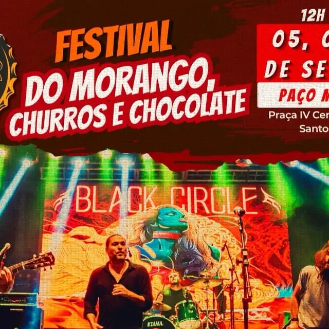 Flyer de Black Circle, Red Flame, Roxinner e mais 4 artistas