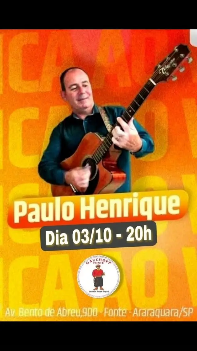 Flyer de Paulo Henrique Acústico