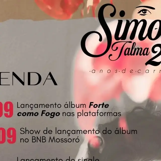 Flyer de Ângela Castro, Sarah Oliver e Lúcio Maia