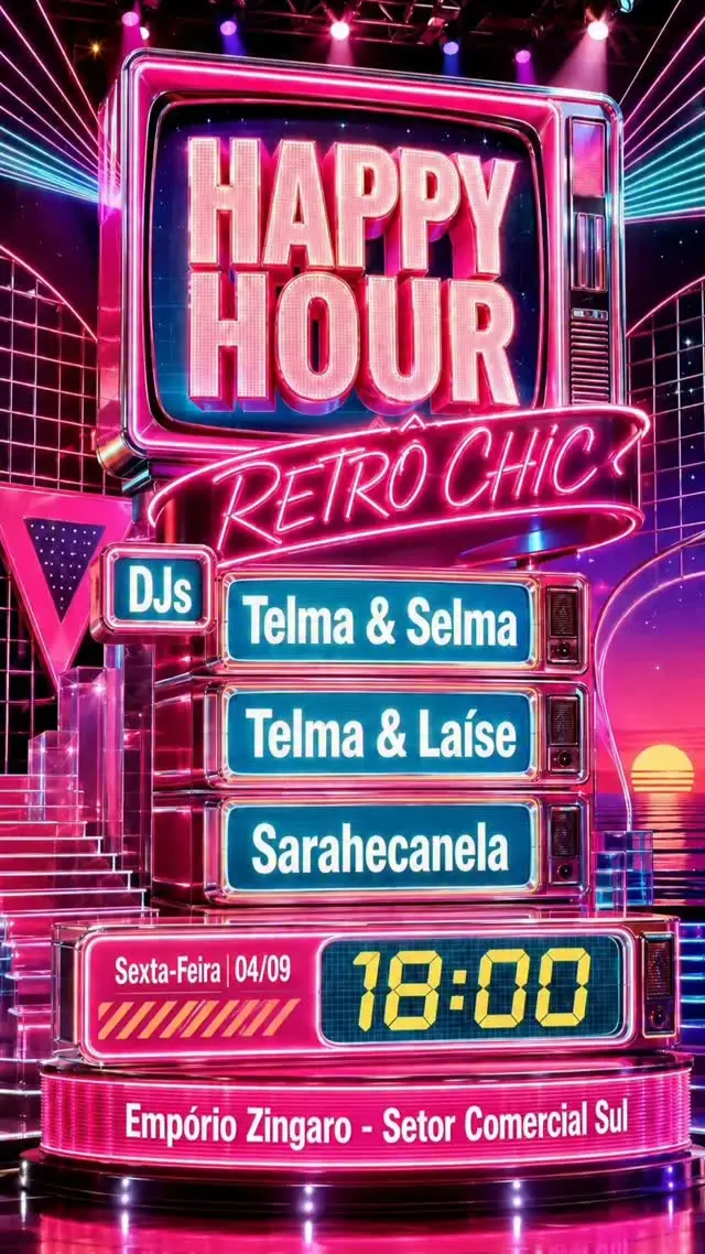 Flyer de Djs Telma e Selma, Telma & Laíse e Sarahecanela
