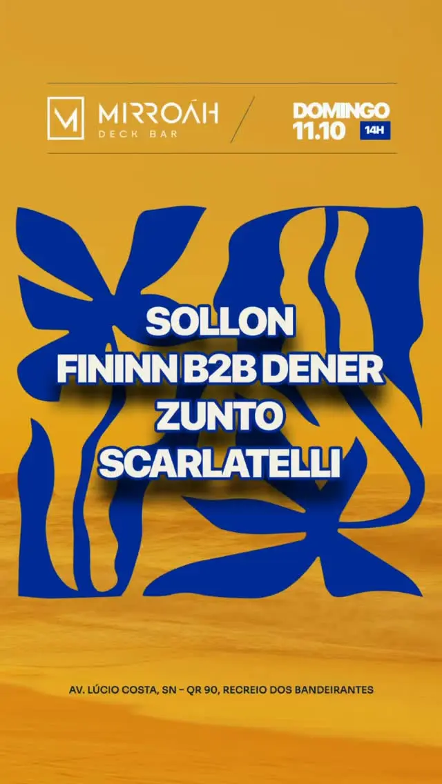 Flyer de SOLLON, SCARLATELLI, FININN B2B DENER e mais 4 artistas