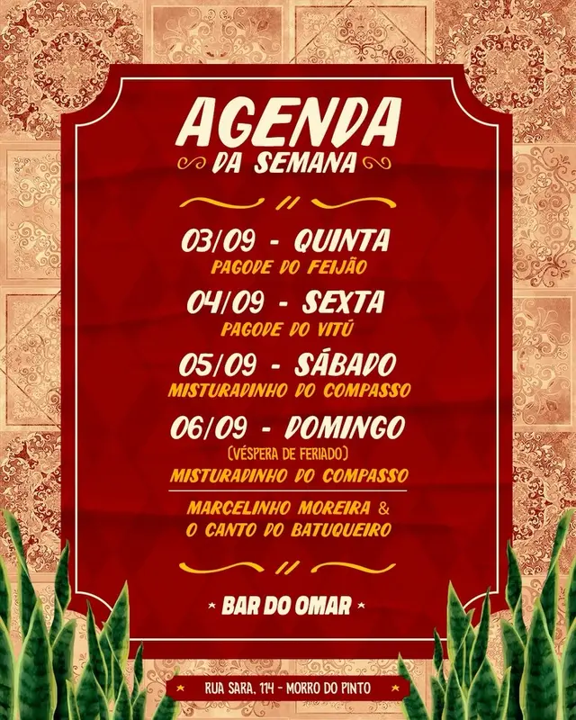 Flyer de Canto do Batuqueiro e Samba N’Omar