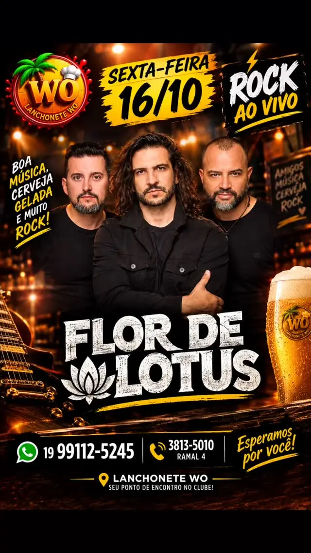 Flyer de Banda Flor de Lotus