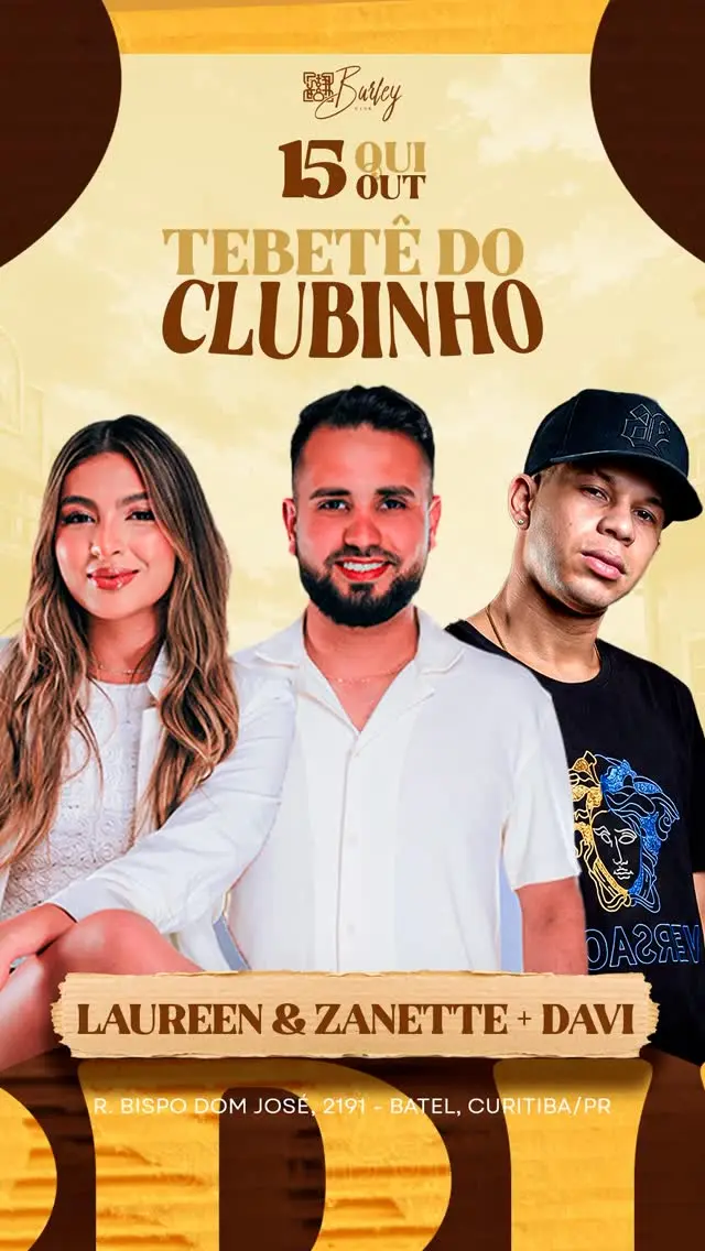 Flyer de Laureen e Zanetti e DJ Davi