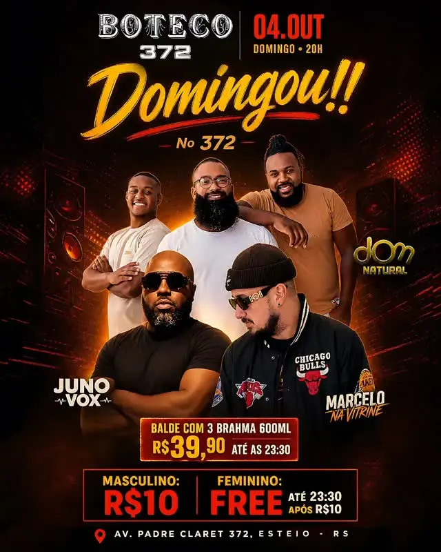 Flyer de Marcelo e JUNO