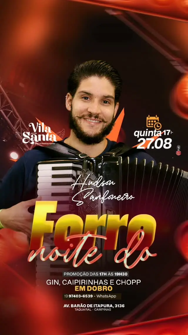 Flyer de Hudson Sanfoneiro