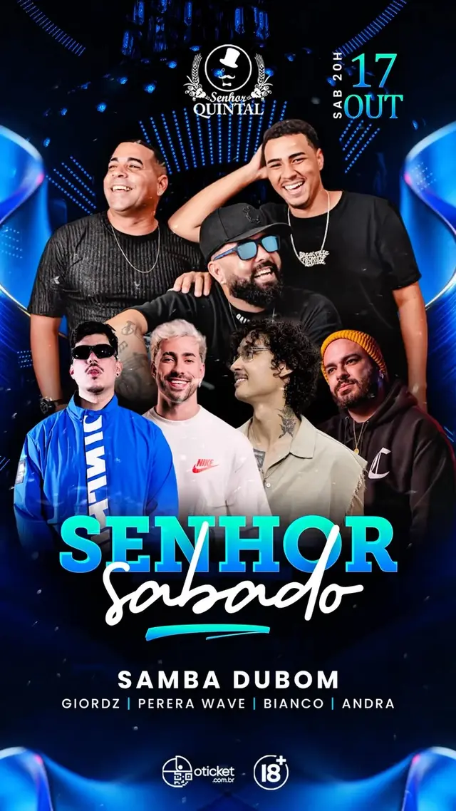 Flyer de Adalto Bianco Palhares, Samba Dubom e mais 3 artistas
