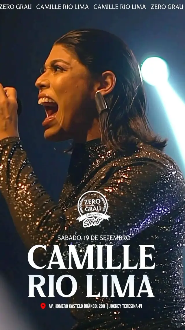 Flyer de Camille Rio Lima