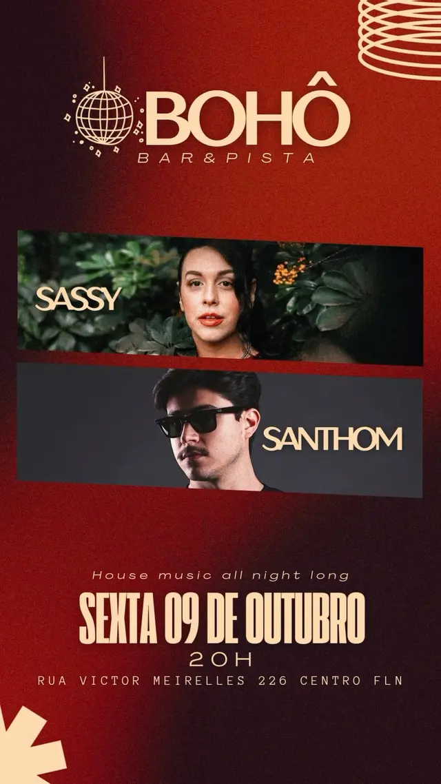 Flyer de Sassy e Santhom