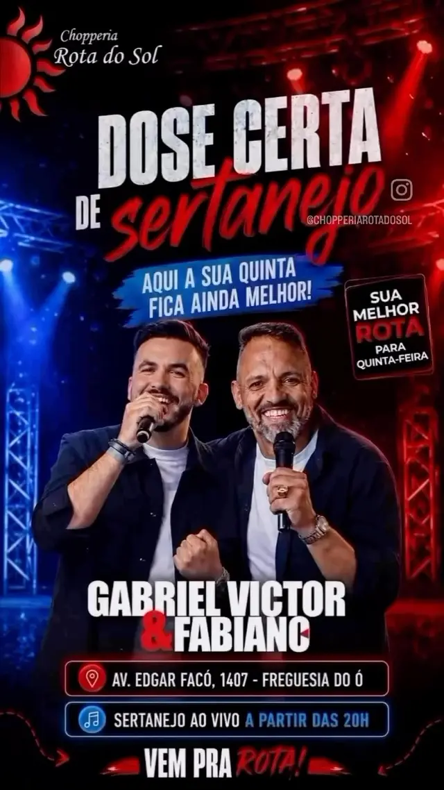 Flyer de Gabriel Victor e Fabiano