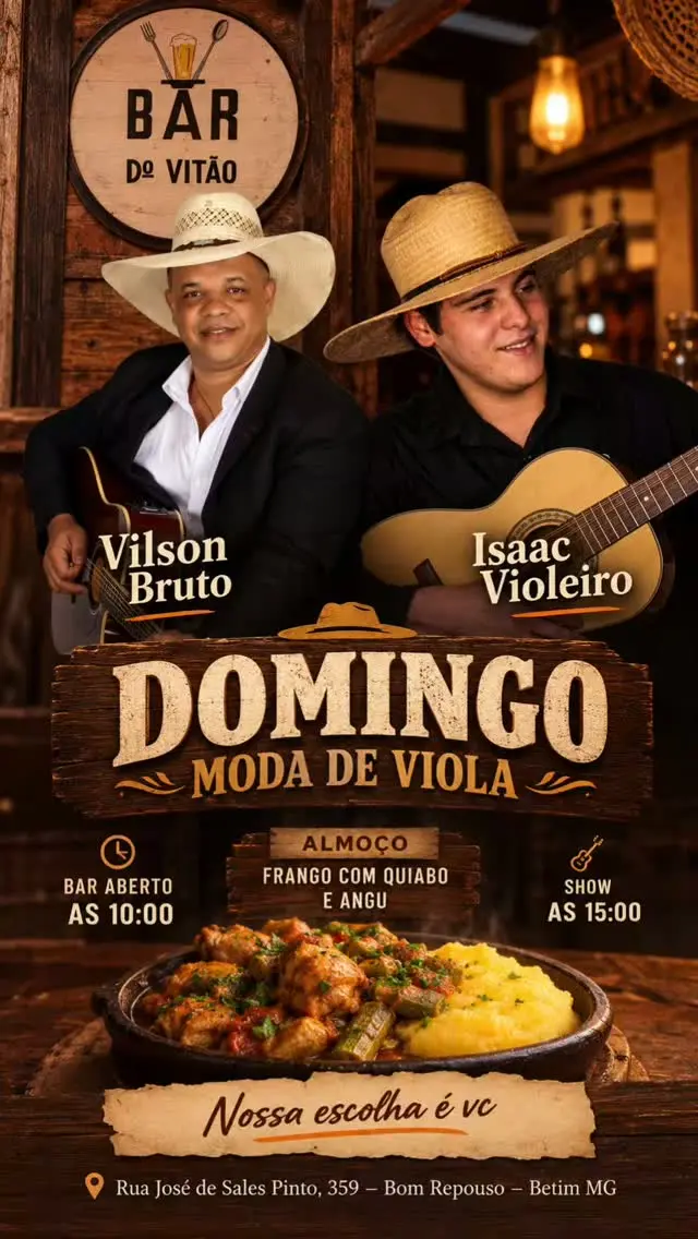 Flyer de Vilson Bruto e Isaac Violeiro