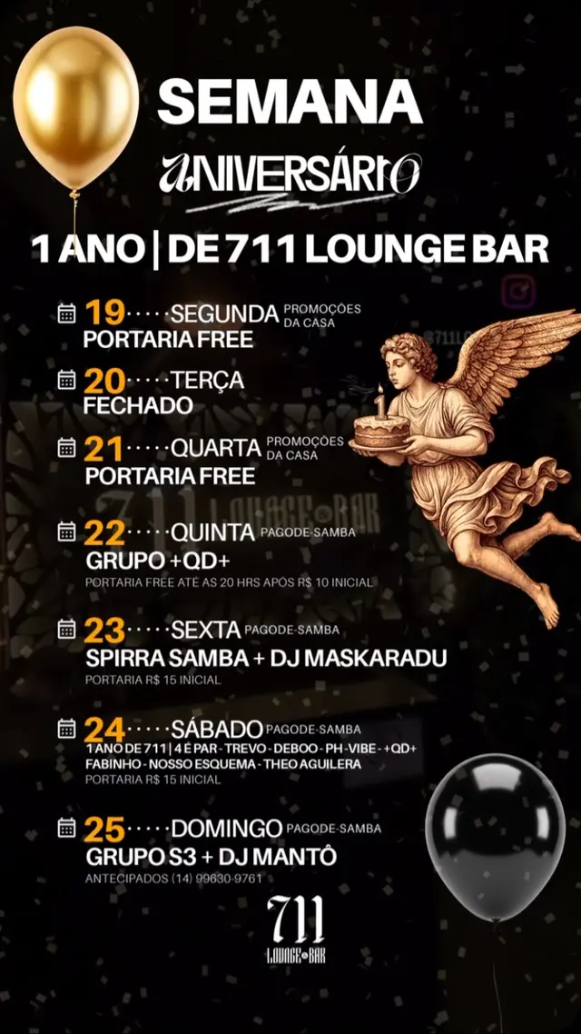 Flyer de Spirra Samba, 4éPAR, Deboo, Ph e mais 6 artistas