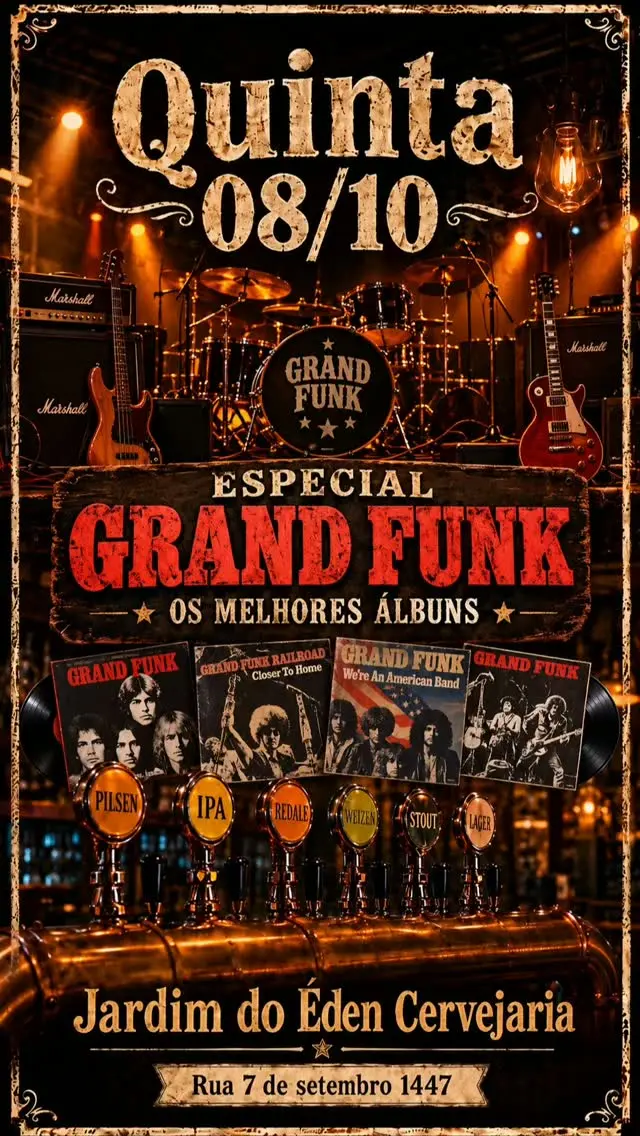 Flyer de Especial Grand Funk