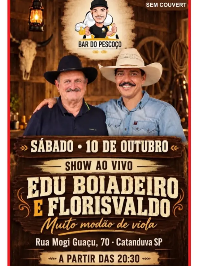 Flyer de Edu Boiadeiro e Florisvaldo