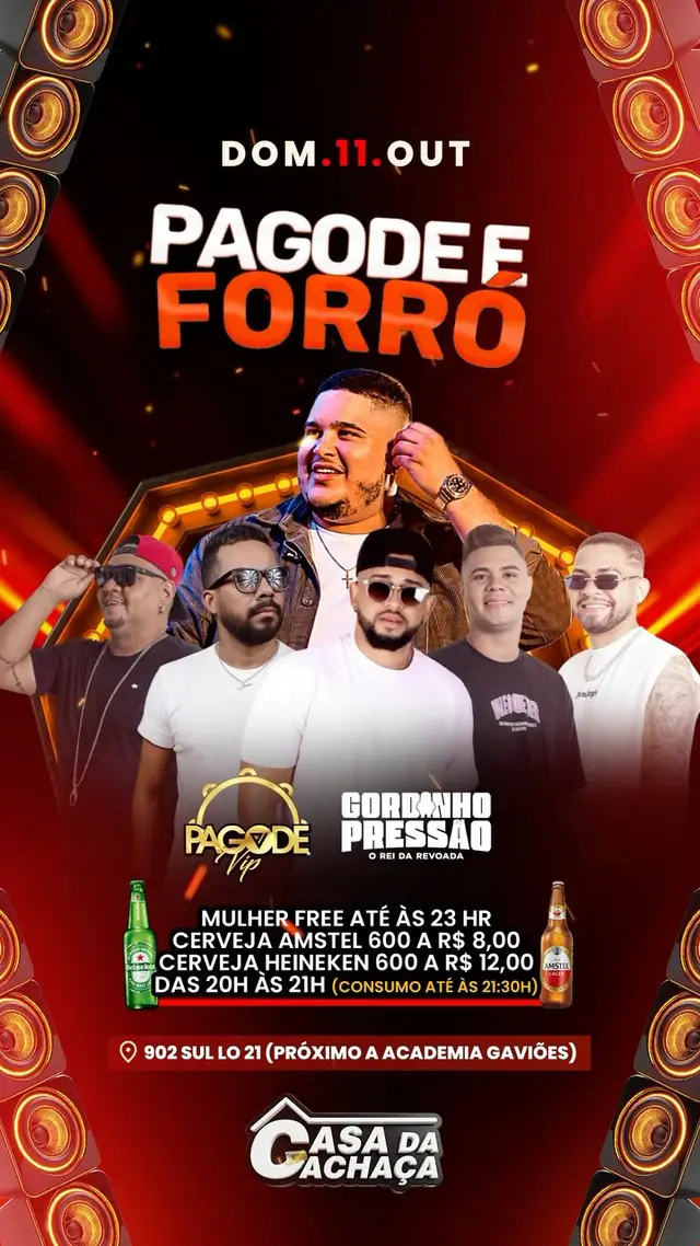 Flyer de Pagode Vip Moral e Gordinho Pressão