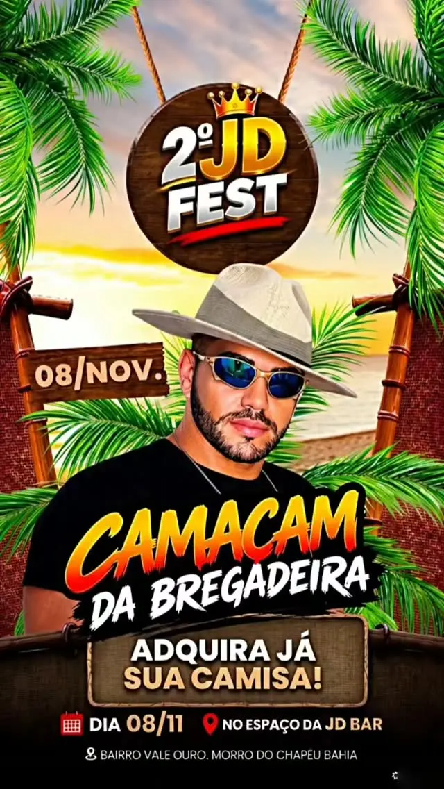 Flyer de Camacam Lambadão das Cavalgadas e Camacam da Bregadeira