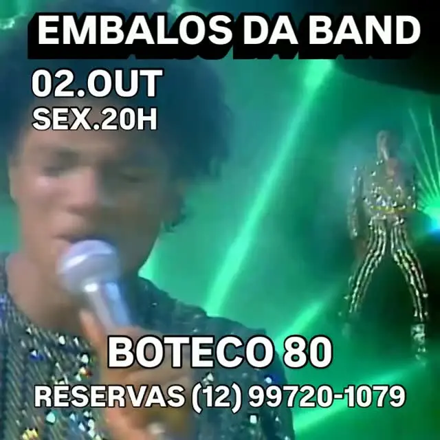 Flyer de Os Embalos da Band