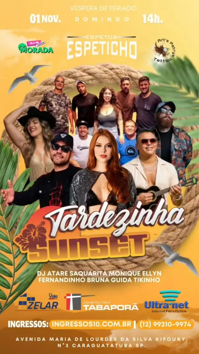 Flyer de Bruna Guida, DJ Atares e mais 4 artistas