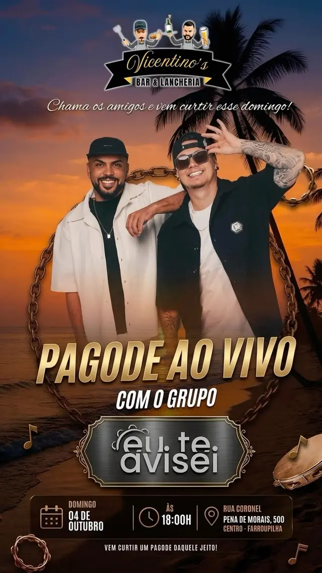 Flyer de Grupo Eu Te Avissei
