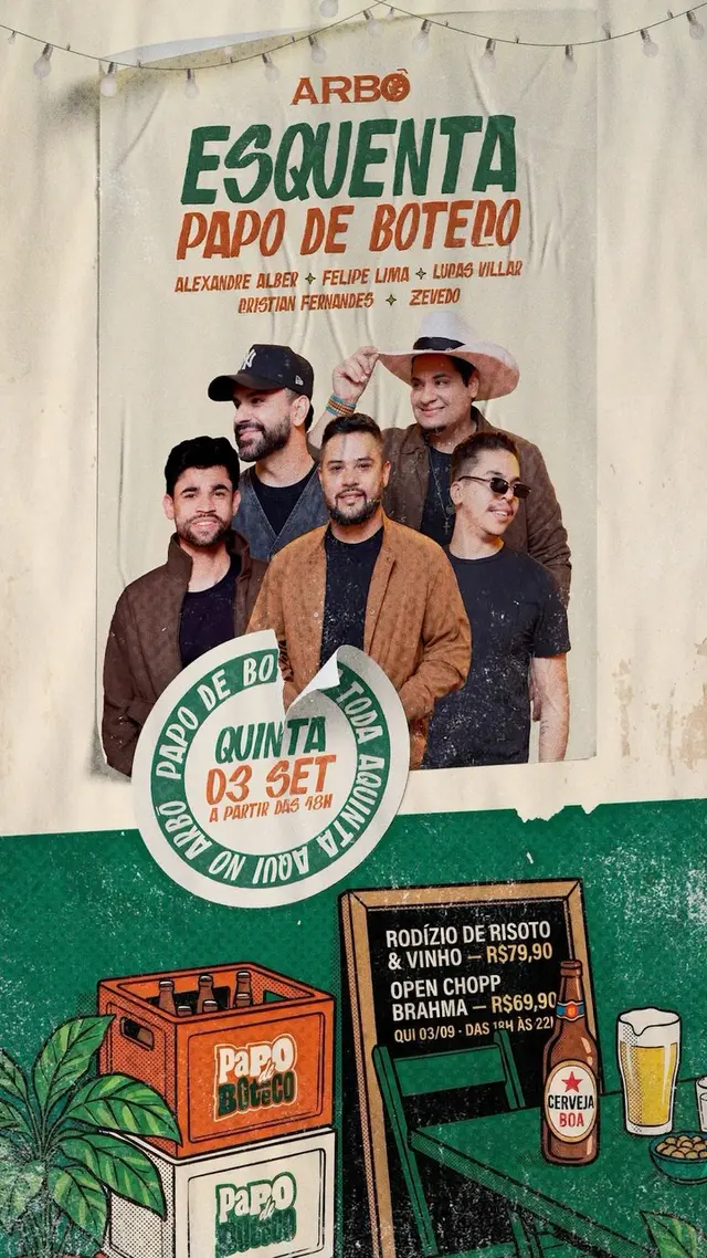 Flyer de Alexandre Alber, Felipe Lima e mais 3 artistas