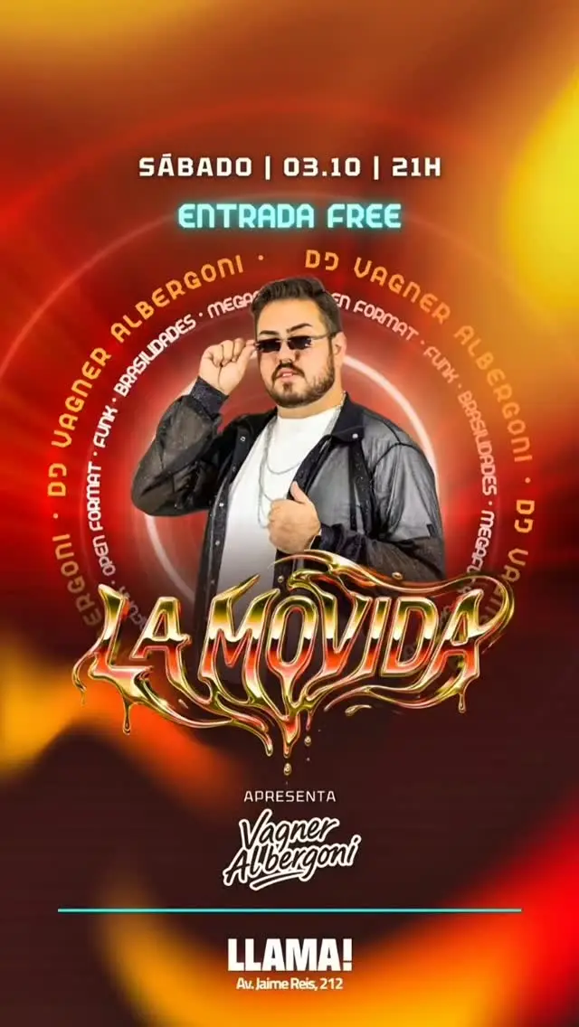 Flyer de DJ Vagner Albergoni