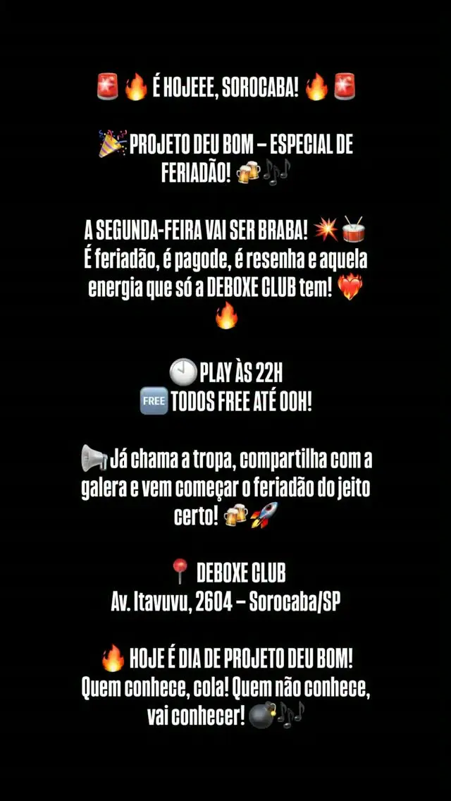 Flyer de PROJETO DEU BOM