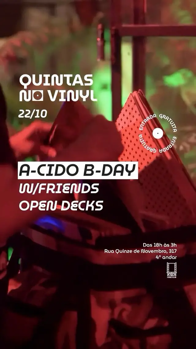 Flyer de A-CIDO e Open Decks