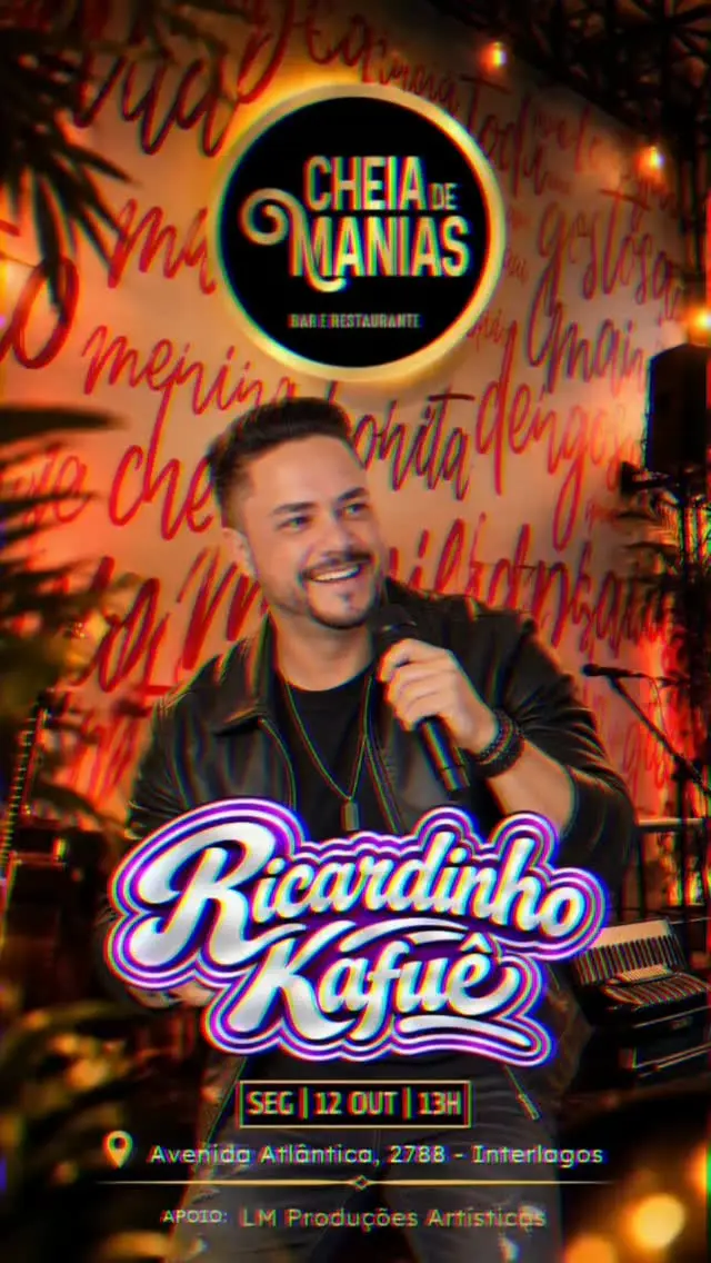 Flyer de Ricardinho Kafuê