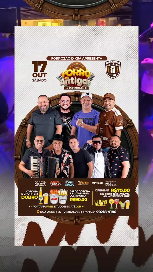 Flyer de Toinho Forró Show, Dj Felix e mais 3 artistas