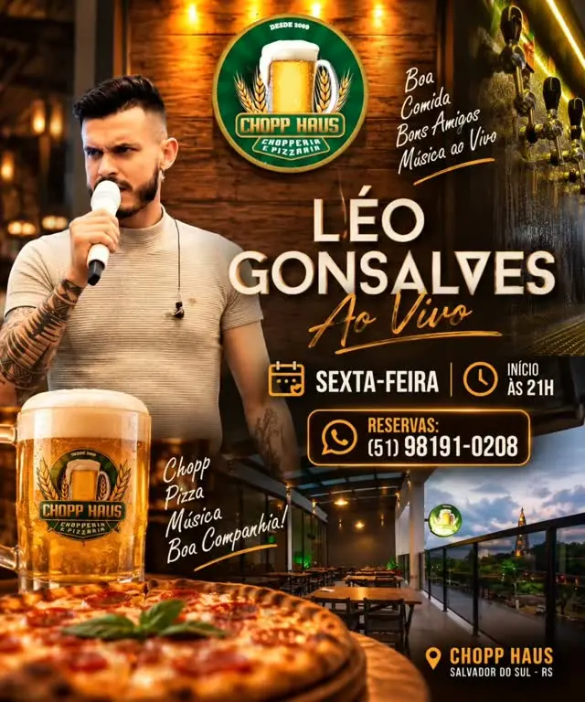 Flyer de Léo Gonsalves e Léo Gonçalves
