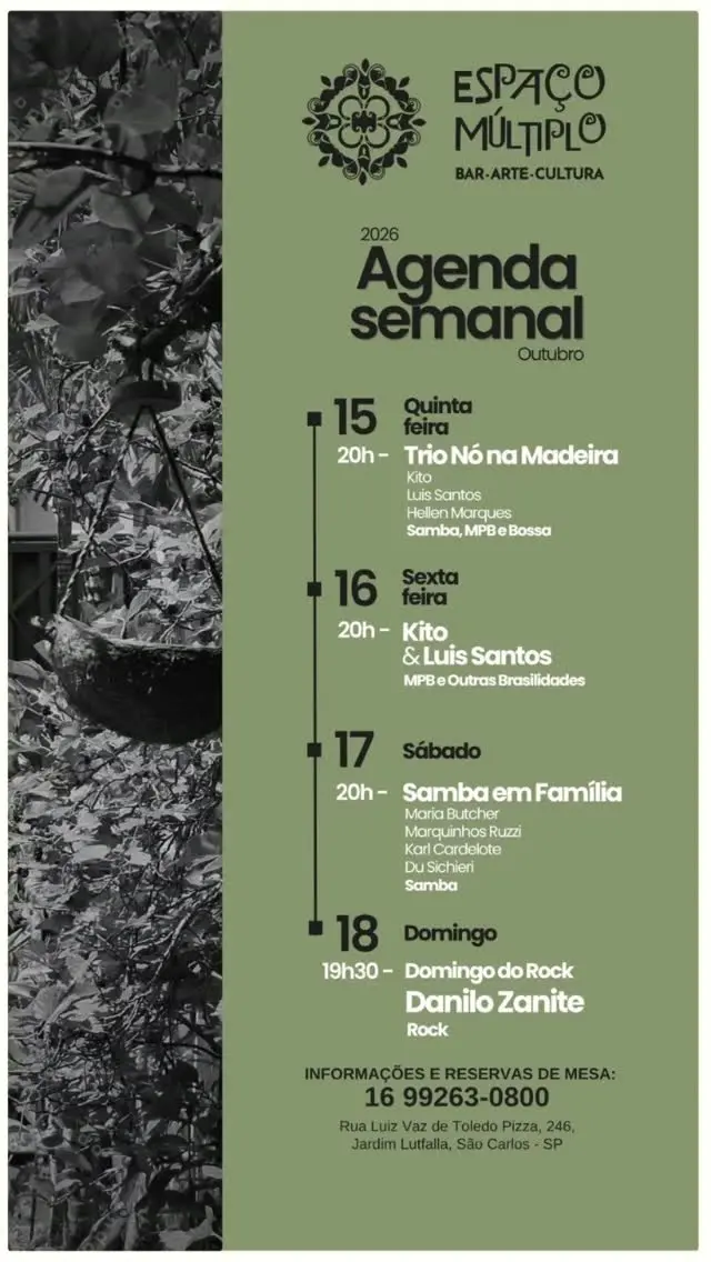 Flyer de Kito, Luis Santos e Hellen Marques