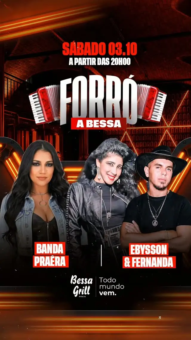 Flyer de Praêra e Forró de Ebysson & Fernanda