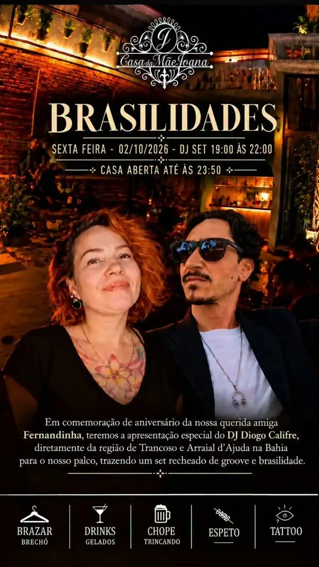 Flyer de Diogo Califre e Fernanda Miranda