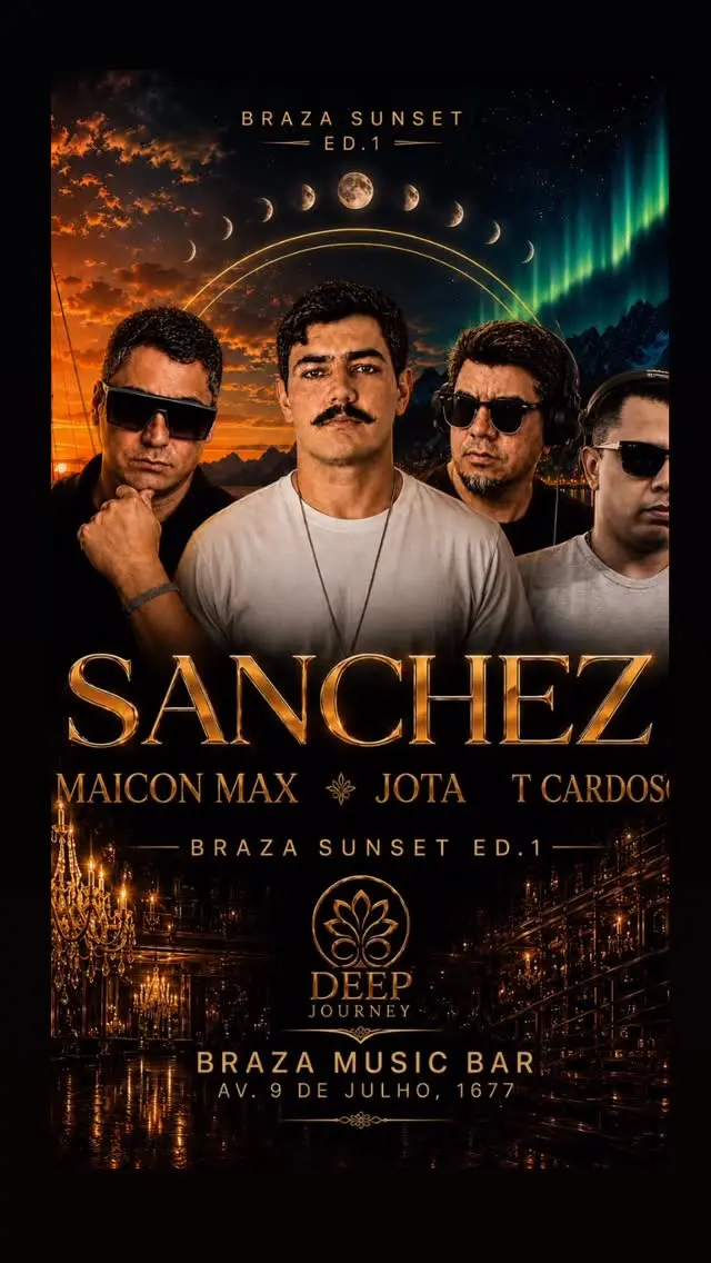 Flyer de SANCHEZ, Maicon Max, Jota e T Cardoso