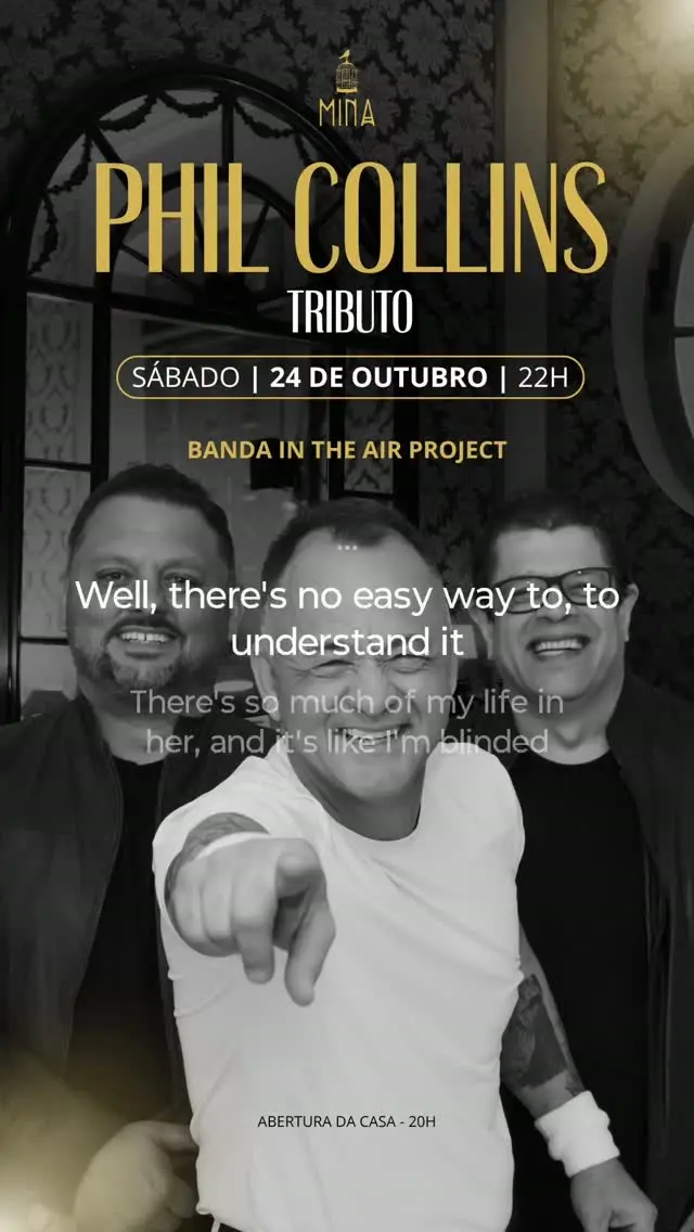 Flyer de Phil Collins Cover Brasil e Banda In The Air Project