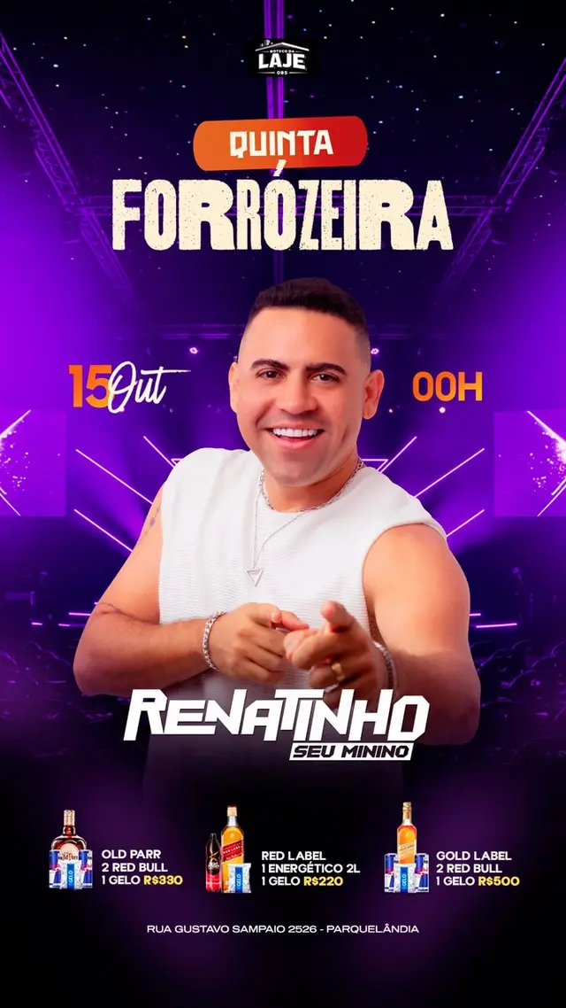 Flyer de Renatinho Seu Minino