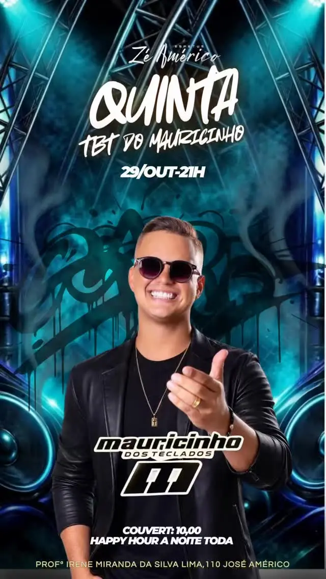 Flyer de Mauricinho dos Teclados