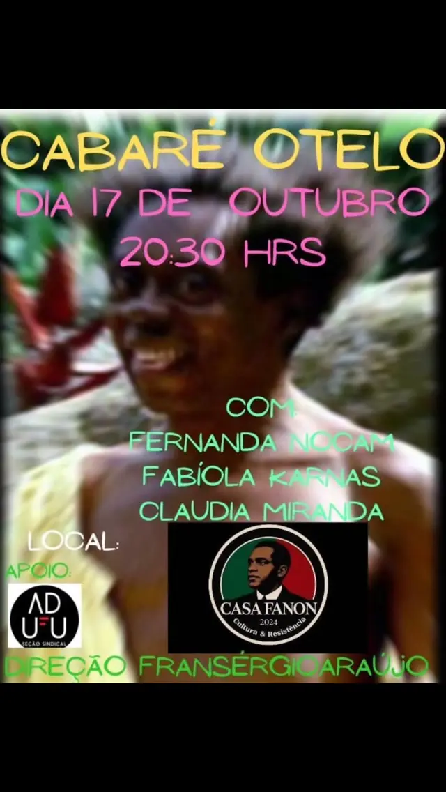 Flyer de Cabaré Otelo e Kainã Bragiola