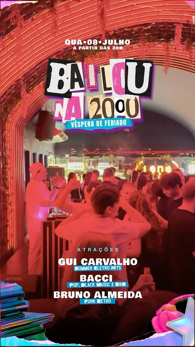 Flyer de Gui Carvalho, Duo Bacci e Bruno Almeida