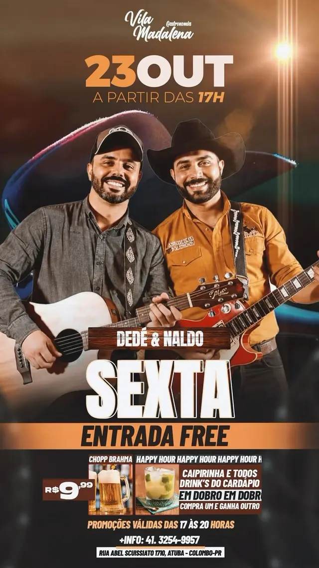 Flyer de Dedé e Naldo