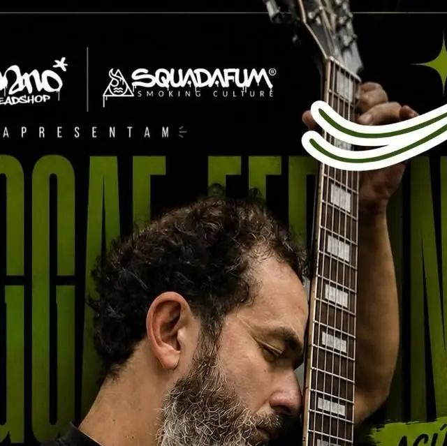 Flyer de Reggae Feelings, Minuano, Squadafum e mais 2 artistas