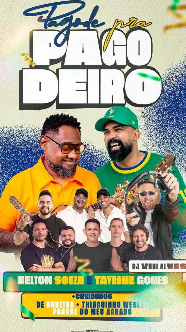 Flyer de Helton Souza, Tayrone Gomes e mais 4 artistas
