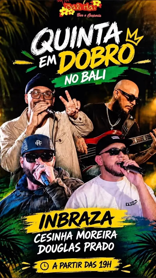 Flyer de Inbraza, Douglas Prado e Cezinha Moreira