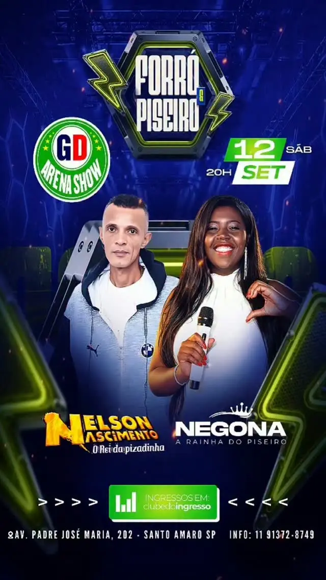 Flyer de Nelson Nascimento e Negona