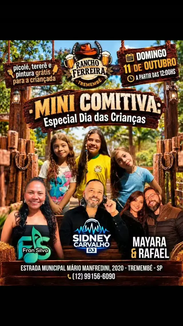 Flyer de Fran Silva, Sidney Carvalho DJ e Mayara & Rafael